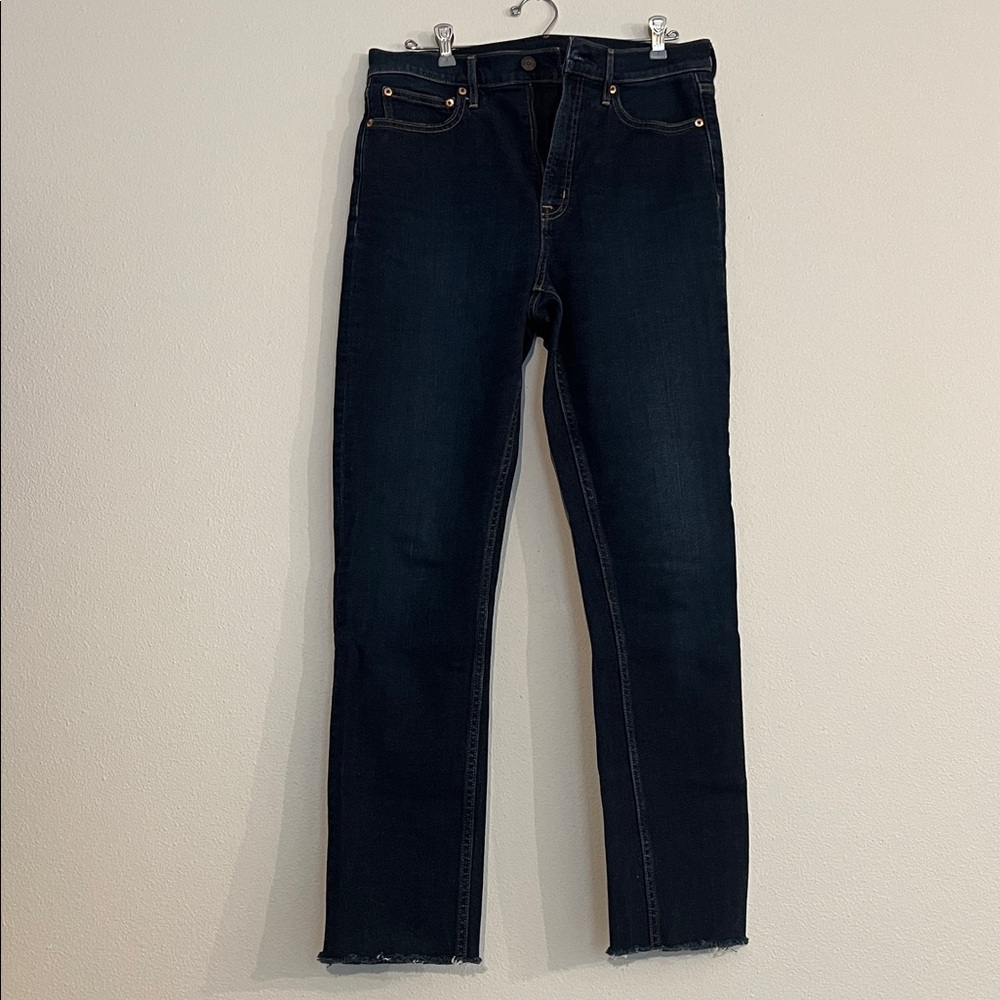 GAP women’s Vintage Slim High Rise Jeans - Navy 29 8 tall